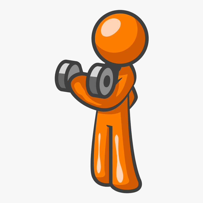 Cartoon Lifting Weights, HD Png Download, Free Download