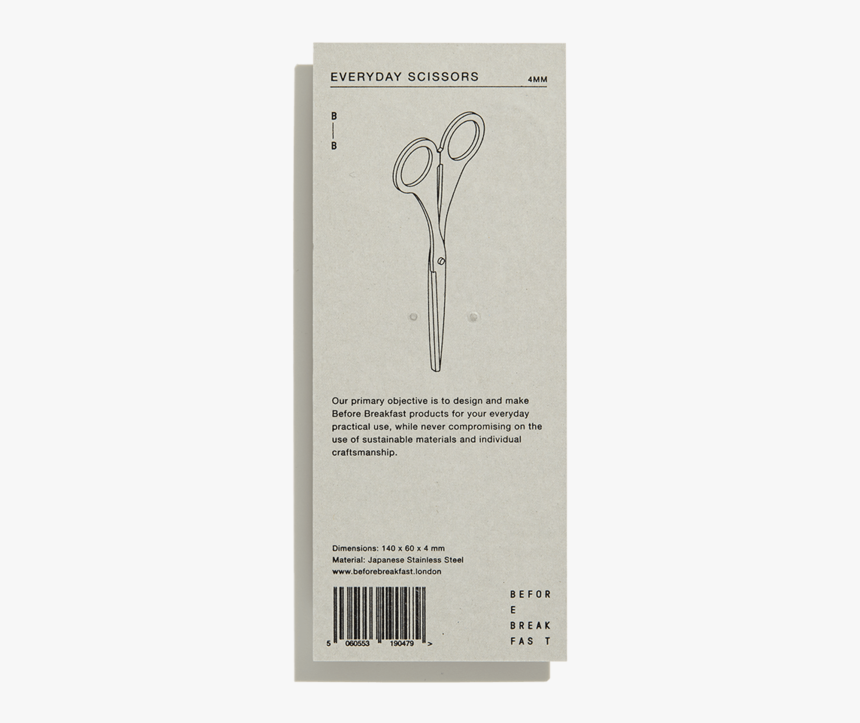 Before Breakfast Scissors Card Back - Scissors, HD Png Download, Free Download