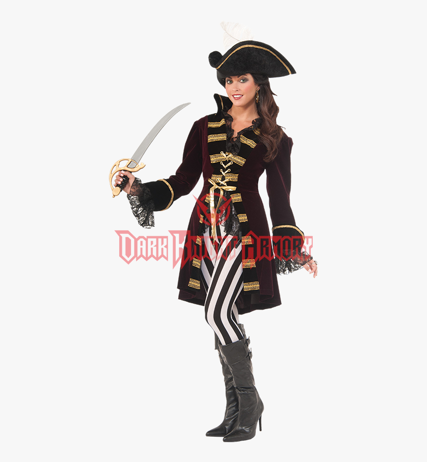 Womens Captain Morgana Costume - Pirate Lady, HD Png Download, Free Download