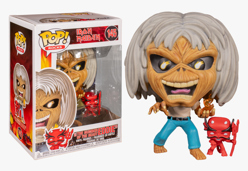 The Number Of The Beast Eddie Pop Vinyl Figure - Pop Rocks Iron Maiden Eddie, HD Png Download, Free Download