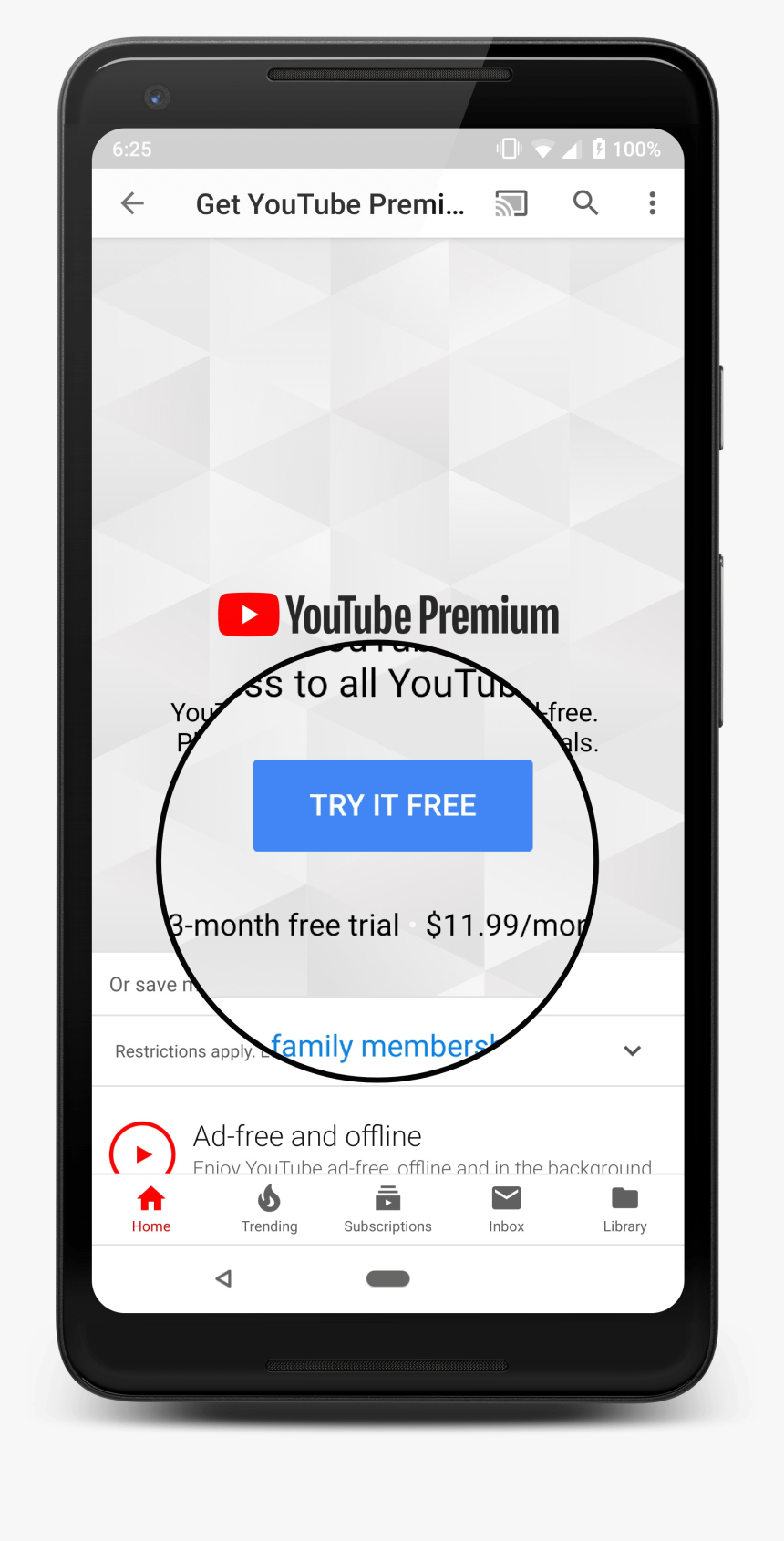 Sign Up Youtube Premium 3 Framed - Google Maps Train Navigation, HD Png Download, Free Download