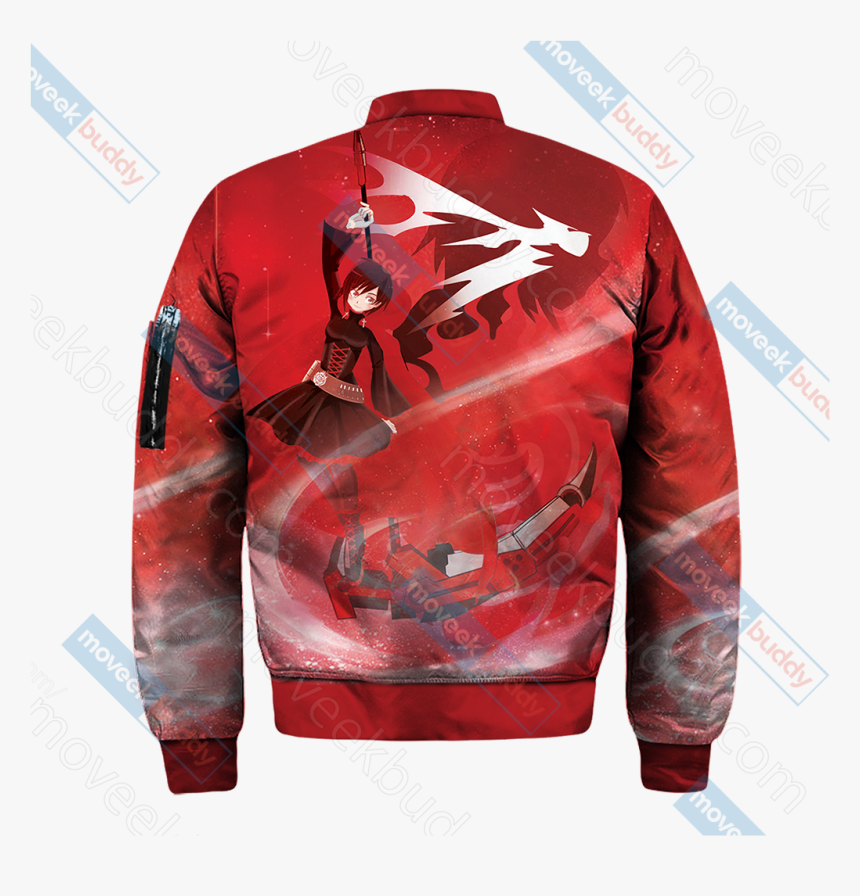 Rwby Ruby Rose Bomber Jacket - Long-sleeved T-shirt, HD Png Download, Free Download