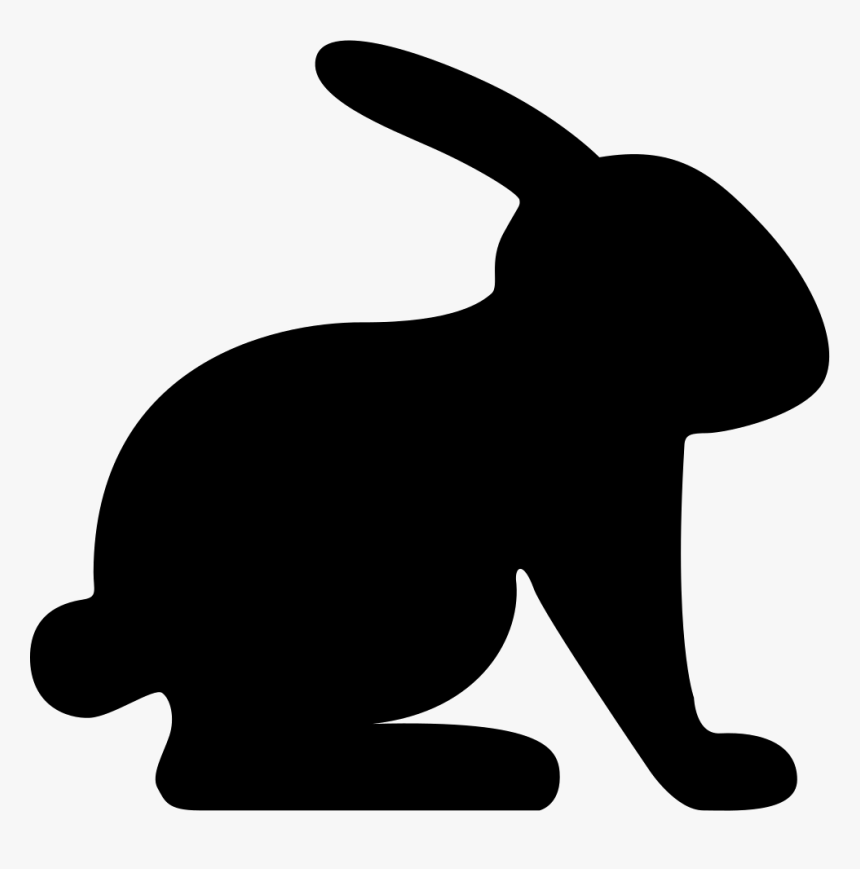 Silhouette Rabbit Easter Bunny Clip Art - Bunny Silhouette, HD Png Download, Free Download