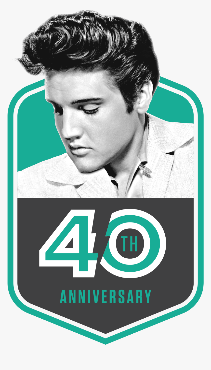 Elvis Green 40th Anniversary Badge - Elvis Presley, HD Png Download, Free Download