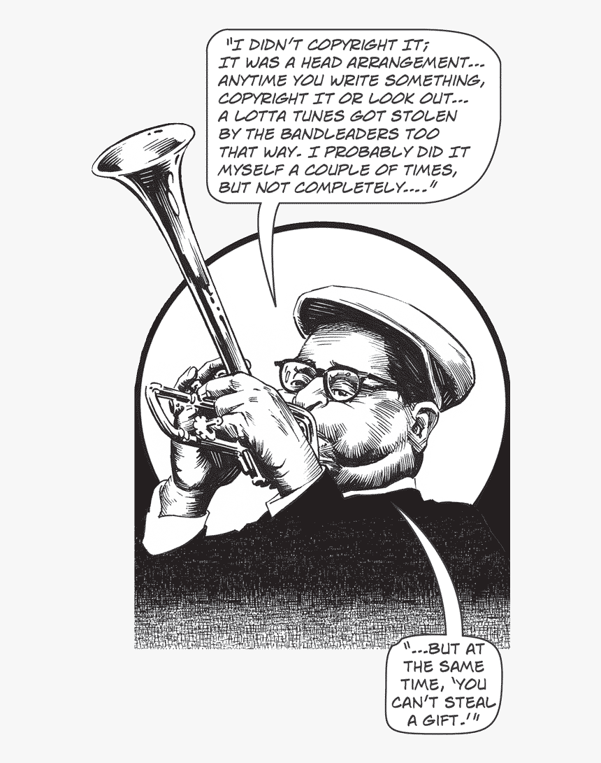 Illustration Of Dizzy Gillespie Playing Signature Trumpet - Cartoon, HD Png Download, Free Download