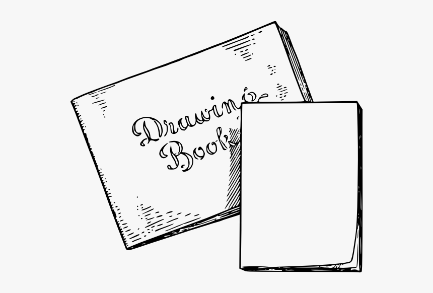 Drawing Book And Scribbling Pad - Line Art, HD Png Download, Free Download