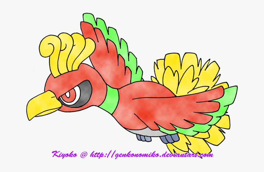 Lots De Cartes Enveloppes Pokemon Ho-oh - Draw Ho Oh Chibi, HD Png Download, Free Download