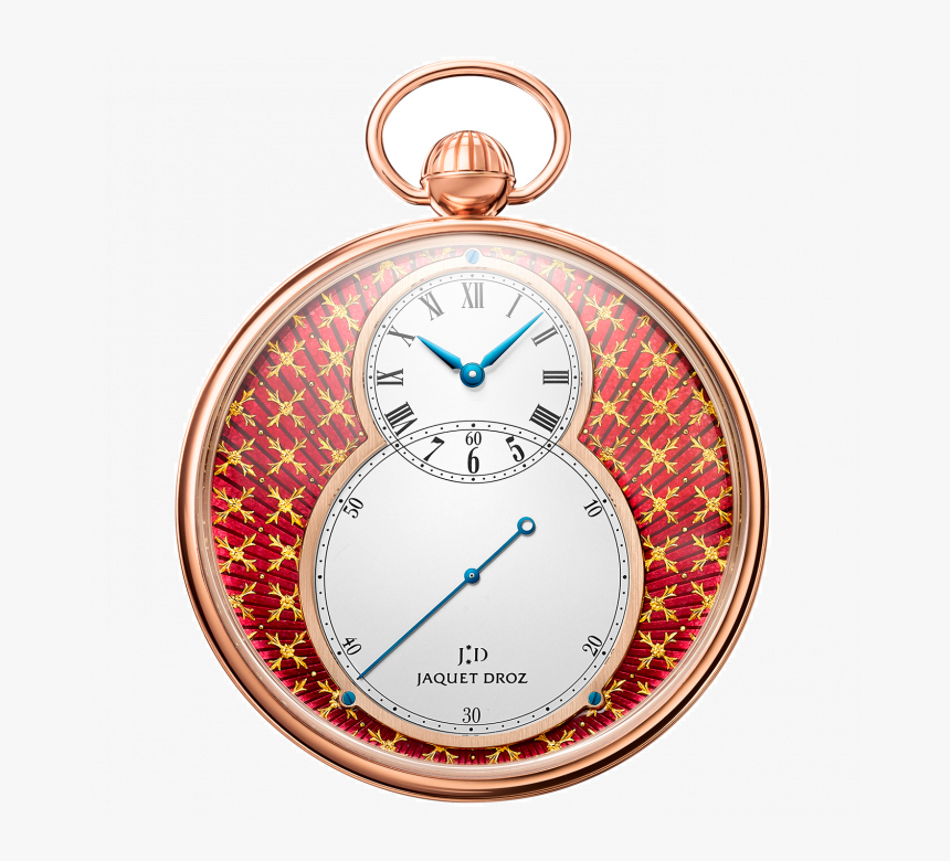 Jaquet Droz Pocket Watch Paillonnee Red Gold 50 Mm - 模様 パイヨン, HD Png Download, Free Download