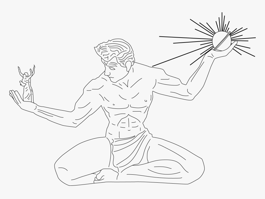 Spirit Of Detroit Drawing At Getdrawings - Spirit Of Detroit Statue Outline, HD Png Download, Free Download