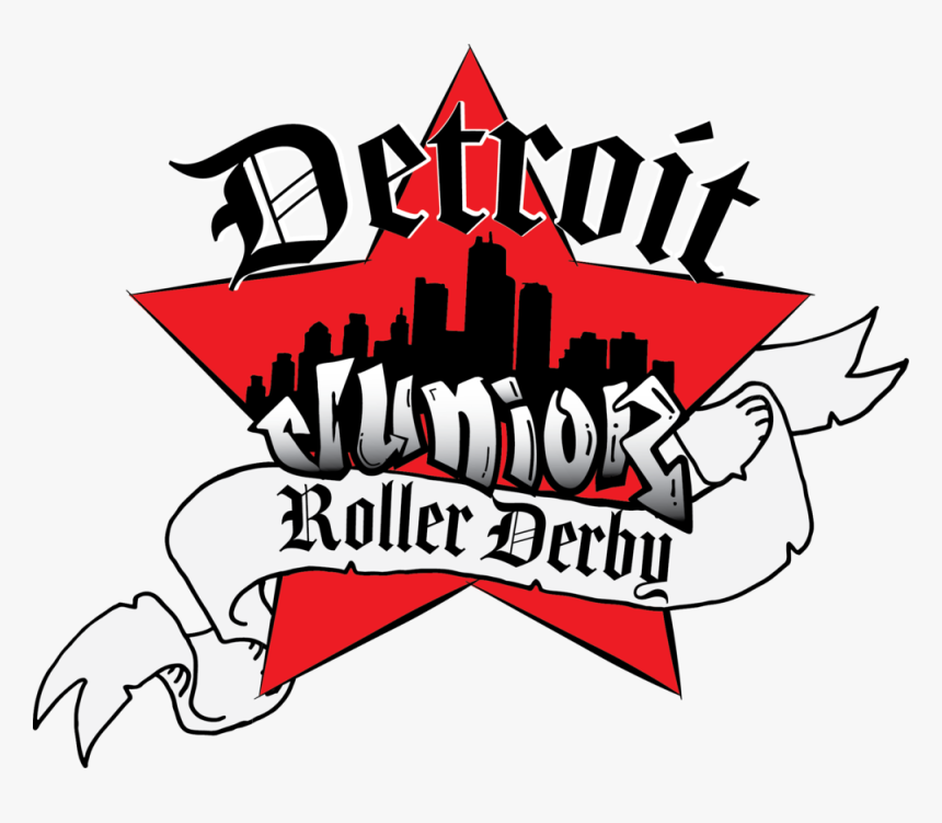 Detroit Junior Roller Derby Logo - Detroit Junior Roller Derby, HD Png Download, Free Download