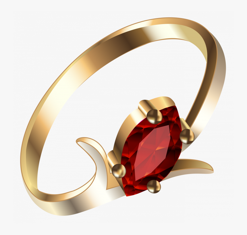 Free Download Of Jewelry Png In High Resolution - Golden Ring With Ruby, Transparent Png, Free Download