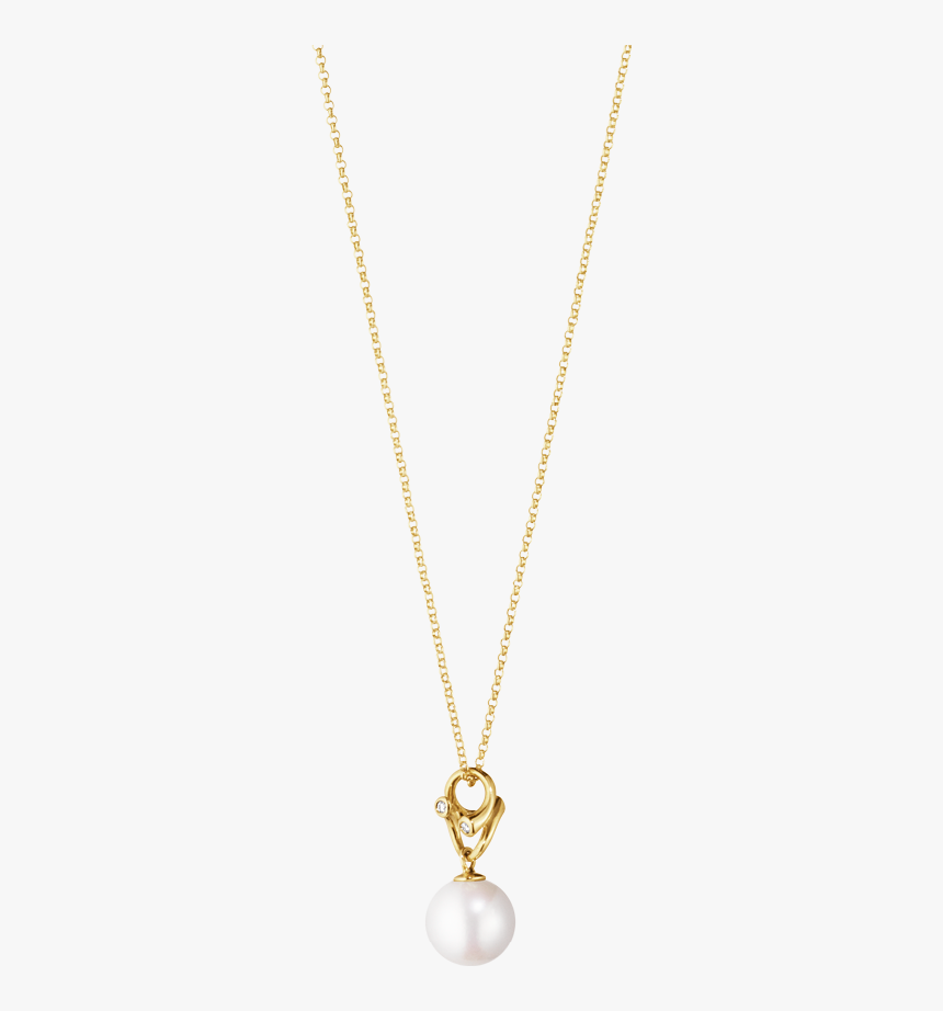 Yellow Gold With Pearl And Diamonds - Pendant, HD Png Download, Free Download