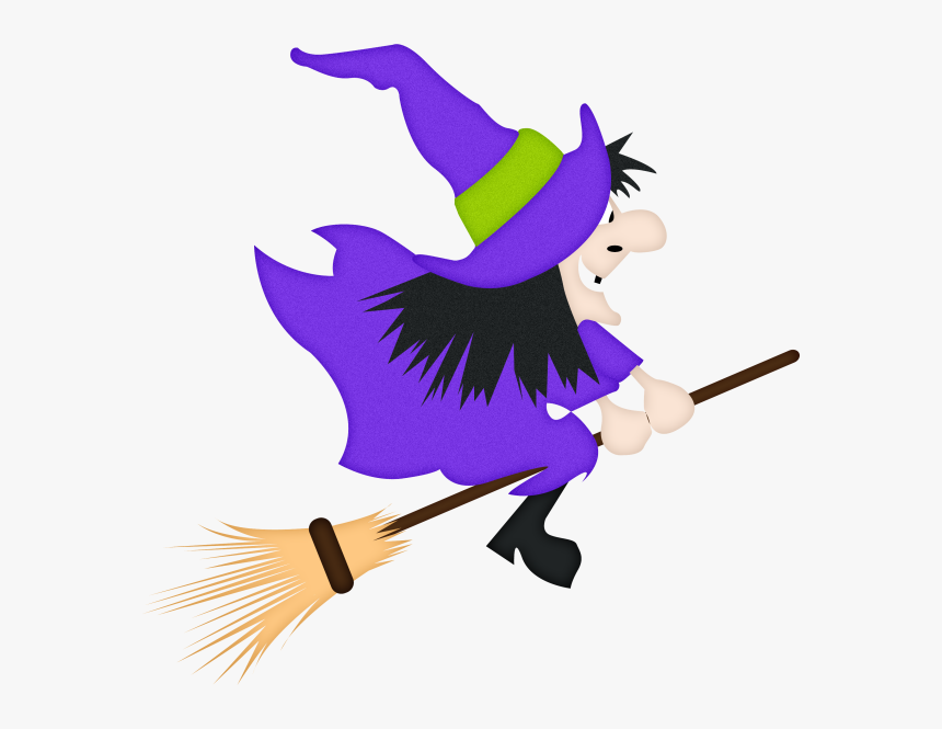 Halloween Clipart, Witches, Clip Art, Picasa, Monsters, - Transparent Witch On Broom, HD Png Download, Free Download