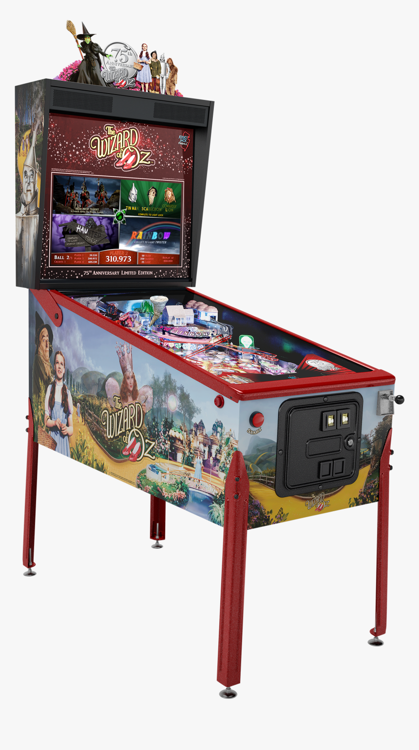 Ruby Red Woz Pinball , Png Download - Wizard Of Oz Pinball, Transparent Png, Free Download