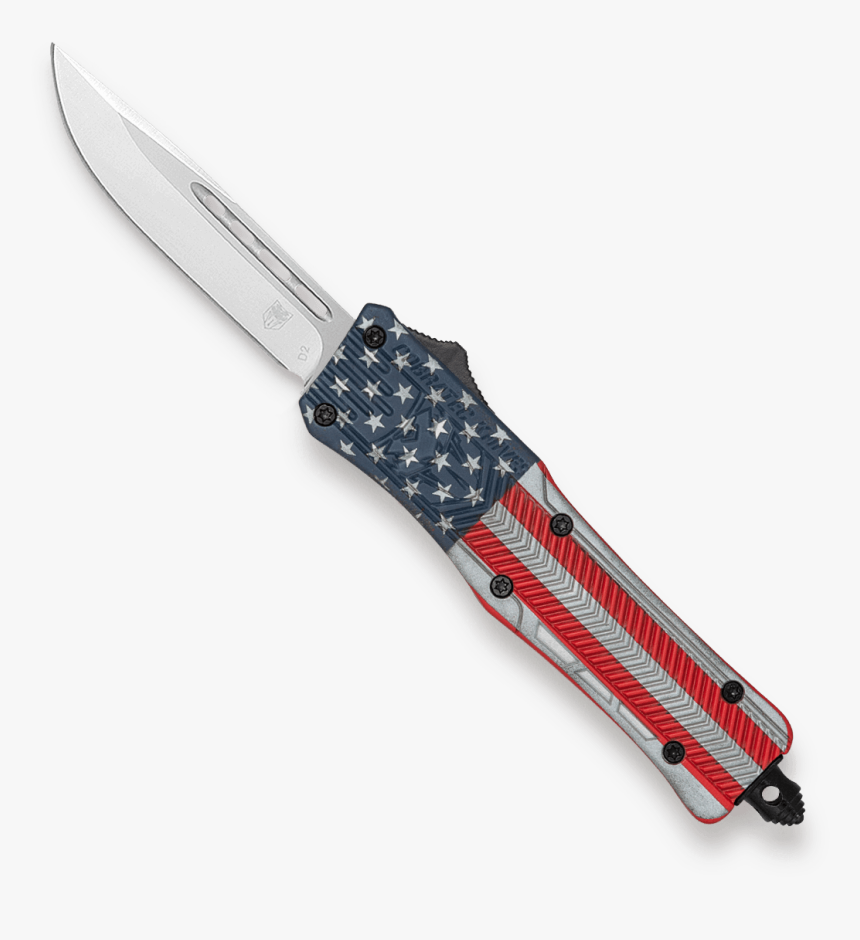 Small Ctk-1 Cerakote American Flag"
 Class= - Cerakote Tanto Tactical Blade Otf Knife Cobratec Usa, HD Png Download, Free Download