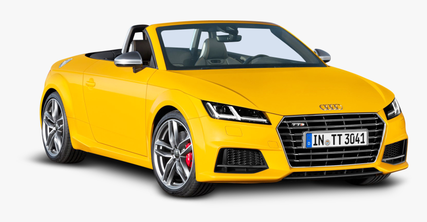 Yellow Audi Tts Roadster Car Png Image - Yellow Audi Car Png, Transparent Png, Free Download