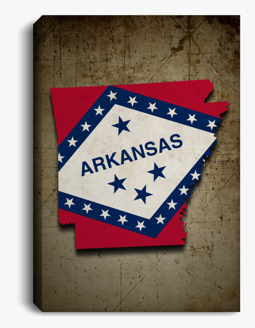 Arkansas State Flag Outline Canvas - Arkansas Flag, HD Png Download, Free Download