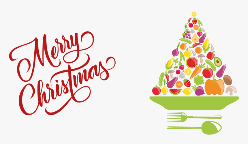 Merry Christmas Nutritious Guide - Vegetables And Fruits Pyramid, HD Png Download, Free Download