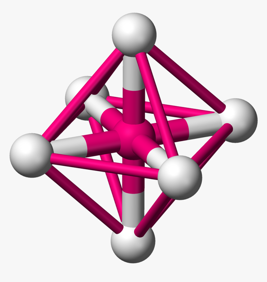 Octahedron 2 3d Balls - 3d Octahedral Molecular Geometry, HD Png Download, Free Download