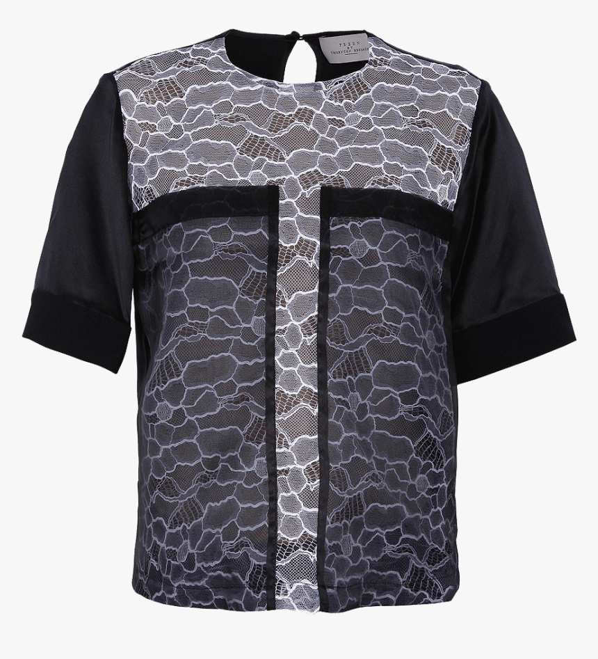 Versace Black White Red Yellow Printed Luxe Lettered - Blouse, HD Png Download, Free Download