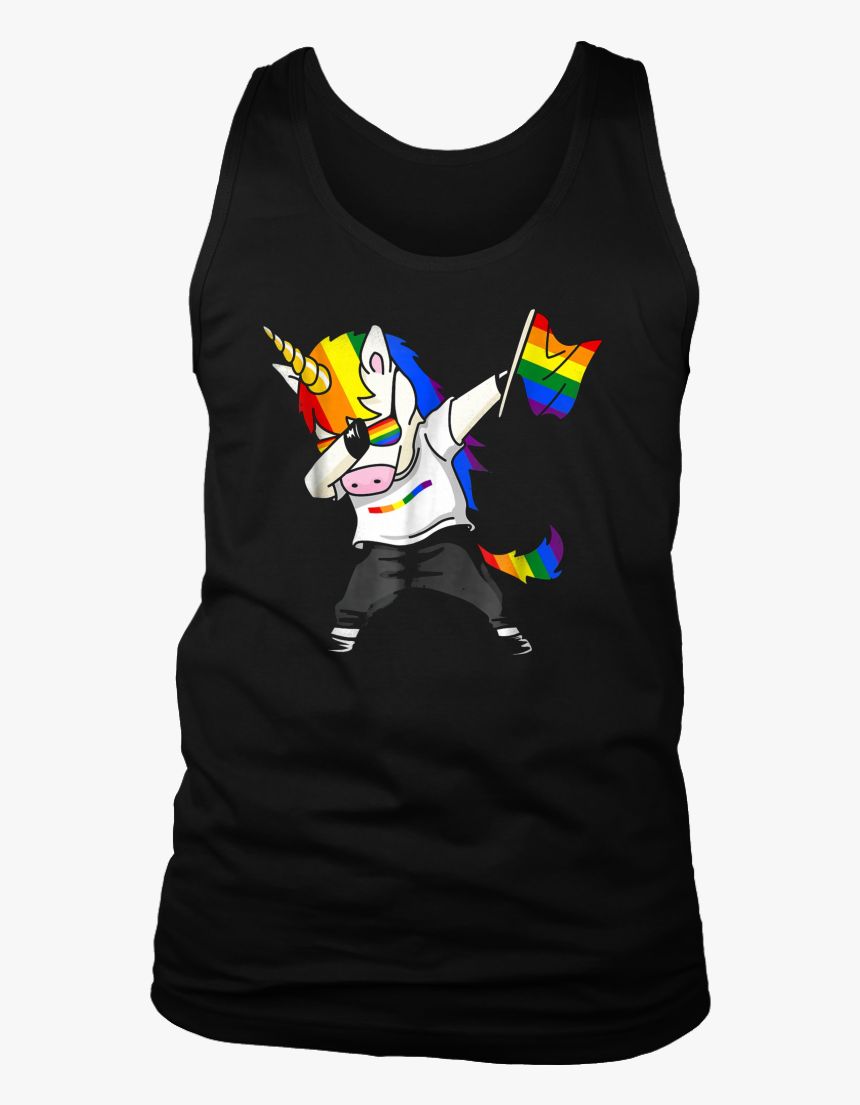 Unicorn Dabbing Lgbt Pride Flag Gay Lesbian T Shirt - Portable Network Graphics, HD Png Download, Free Download