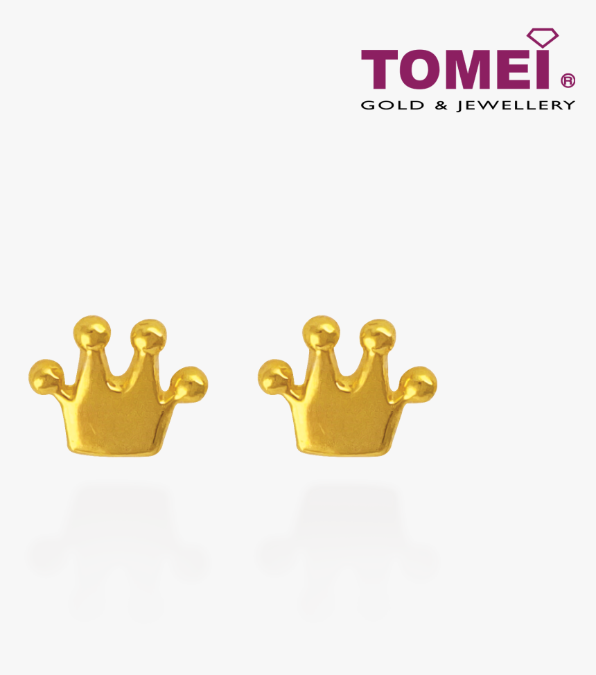 Tomei Yellow Gold 916 Tiara Earrings - Tomei Jewellery, HD Png Download, Free Download