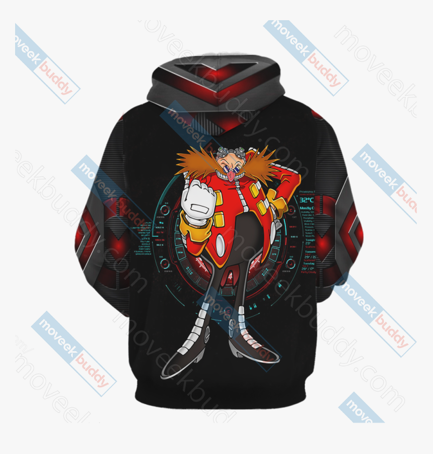 Eggman Sonic Unisex 3d Hoodie - Dr Eggman, HD Png Download, Free Download