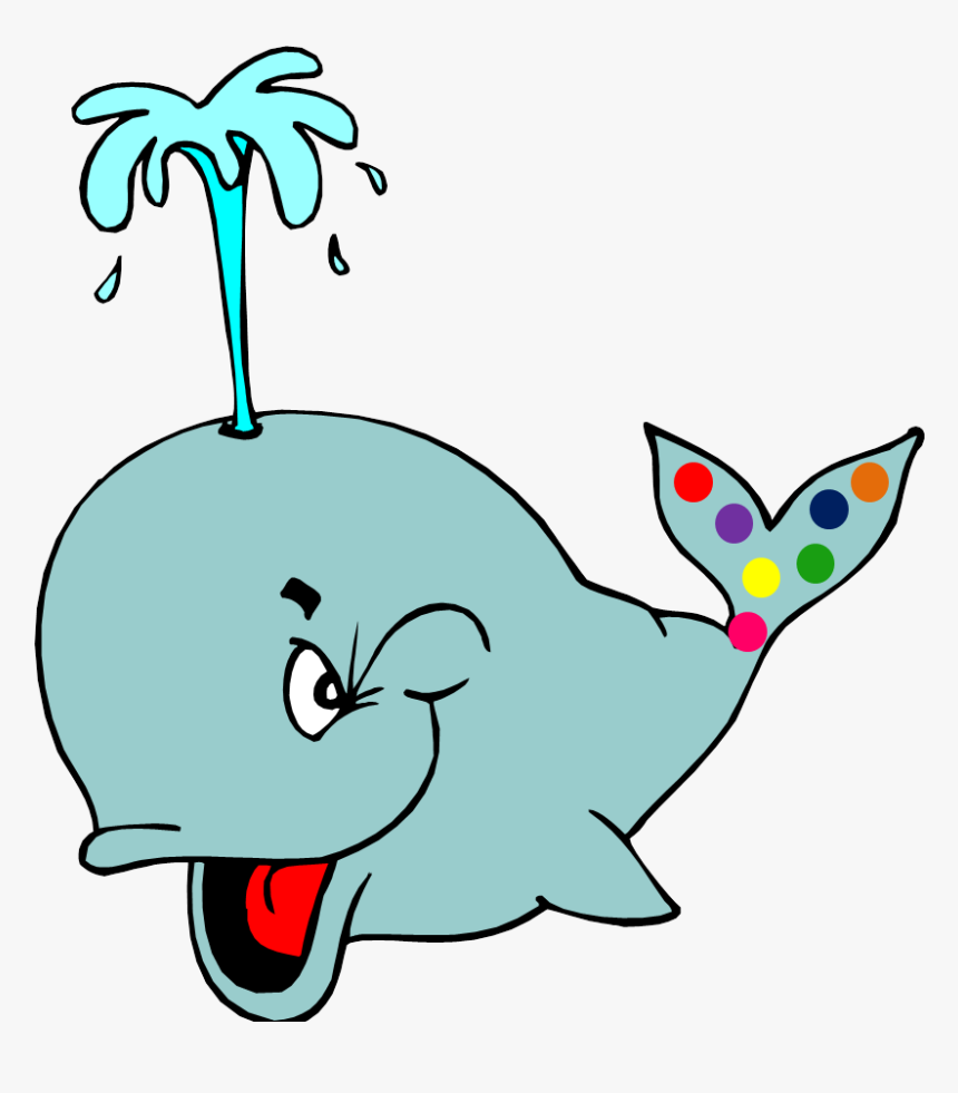 Whale With A Polka Dotted Tail Clipart , Png Download - Whale With Polka Dot Tail Clipart, Transparent Png, Free Download