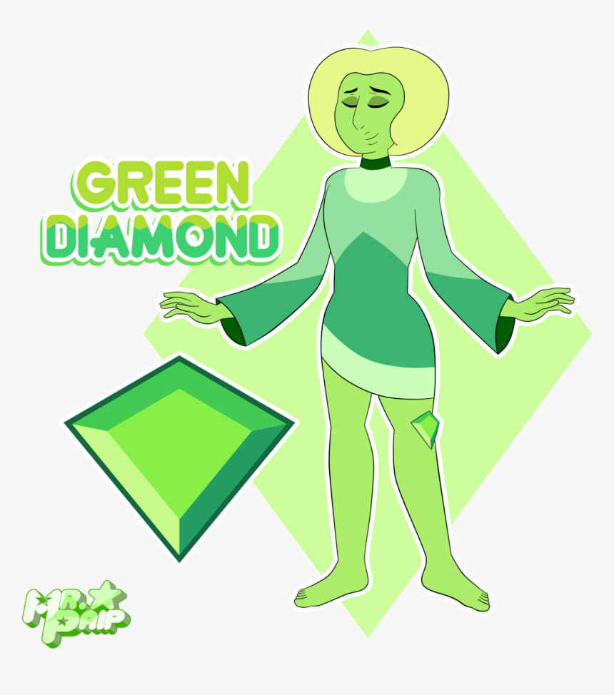 🍏×• Green Diamond •×🍏my Diamondsona 
she Is A Supportive - Illustration, HD Png Download, Free Download