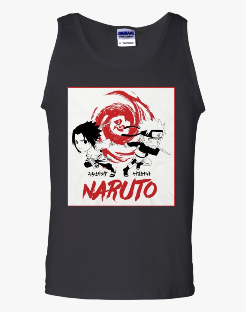 Naruto Shippuden Shinobi Chibi Men/women Tank Ladies" - White Naruto Sasuke T Shirt, HD Png Download, Free Download