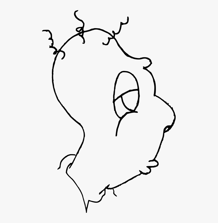 Cartoon Head - Line Art, HD Png Download, Free Download