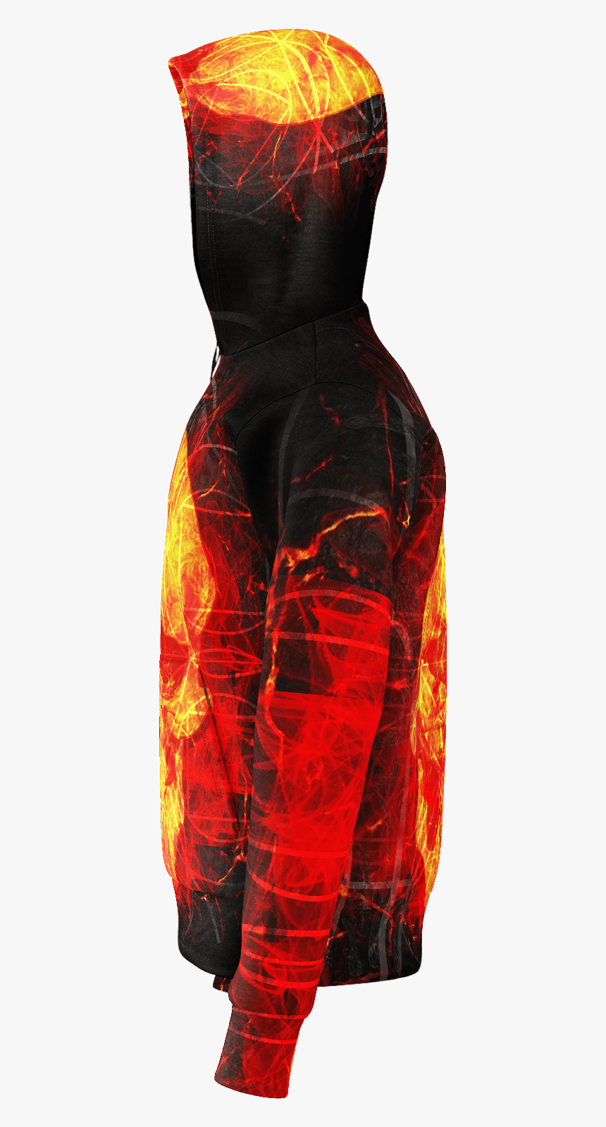 Matrix Fire Skull Hoodie - Illustration, HD Png Download, Free Download