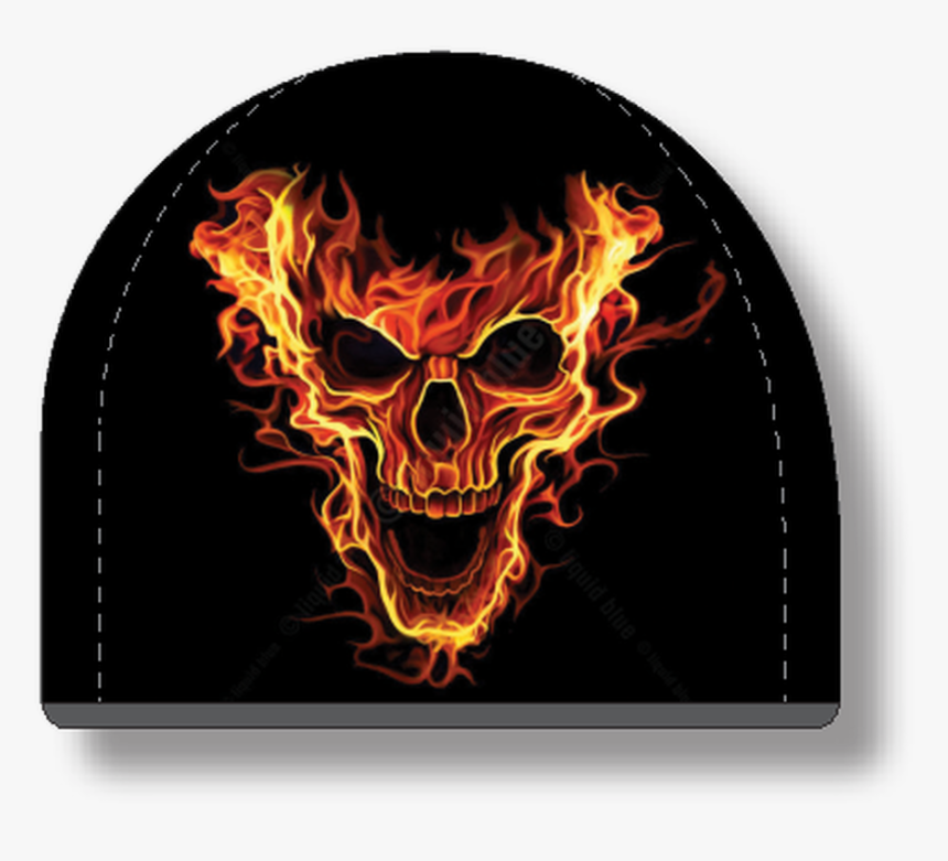 Beanie - Flaming Skull - Skull, HD Png Download, Free Download