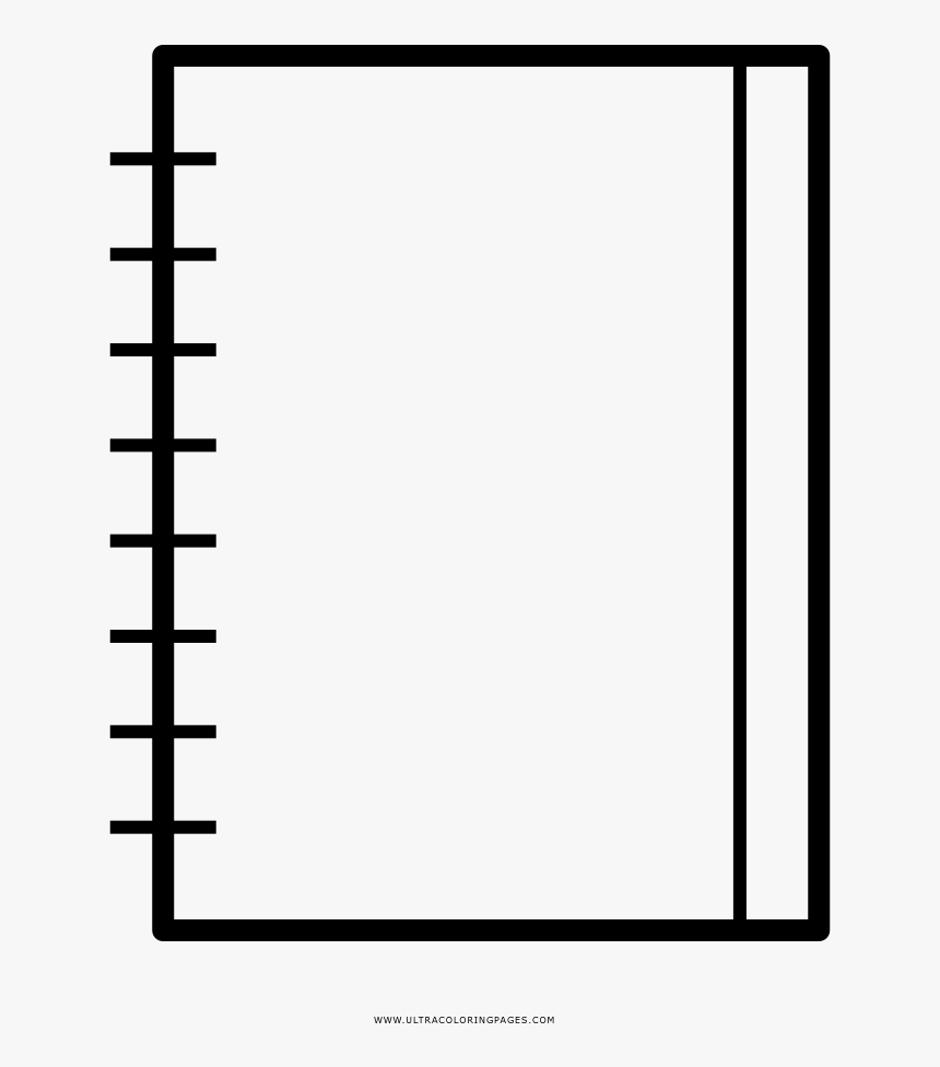Spiral Bound Notebook Coloring Page - Cuaderno Anillas Para Colorear, HD Png Download, Free Download
