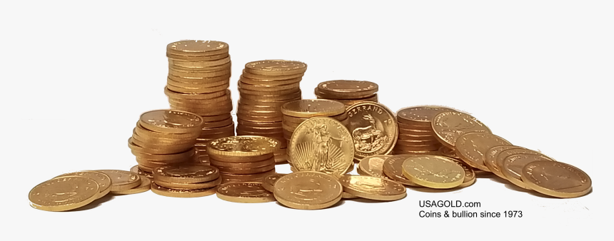 Photo Stack Of Modern Gold Bullion Coins - Cash, HD Png Download, Free Download