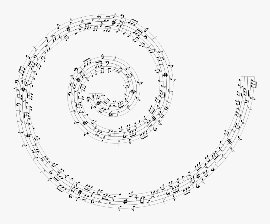 Musical Spiral - Music Note Png Spiral, Transparent Png, Free Download