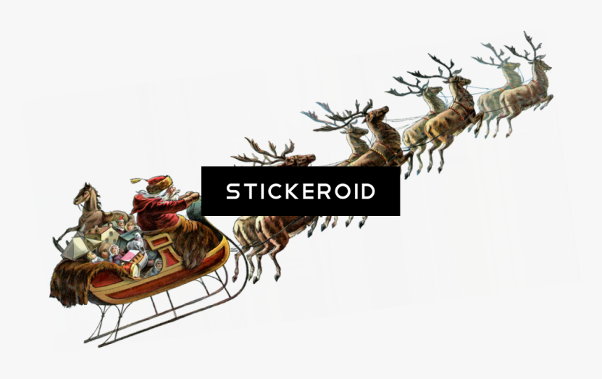 Santa Claus Sleigh Png, Transparent Png, Free Download