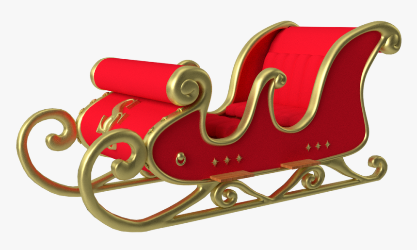 Christmas Santa Sleigh Transparent Background, HD Png Download, Free Download