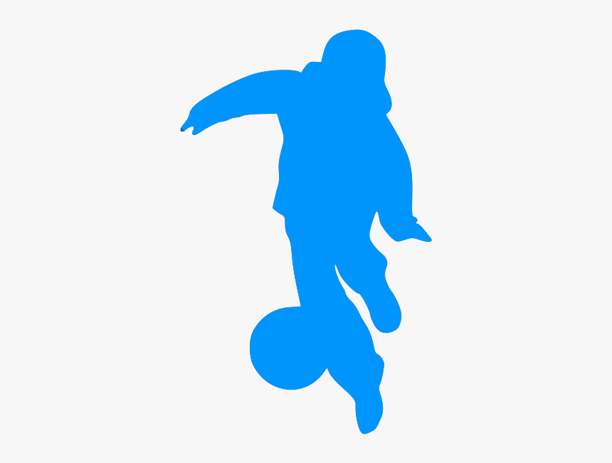 Blue Football Silhouette - Illustration, HD Png Download, Free Download