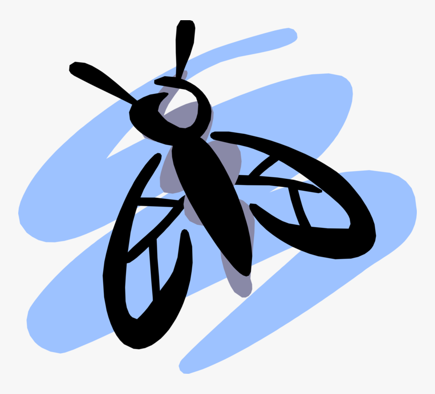 Vector Illustration Of Housefly Insect Fly Symbol On - Kartun Hd, HD Png Download, Free Download