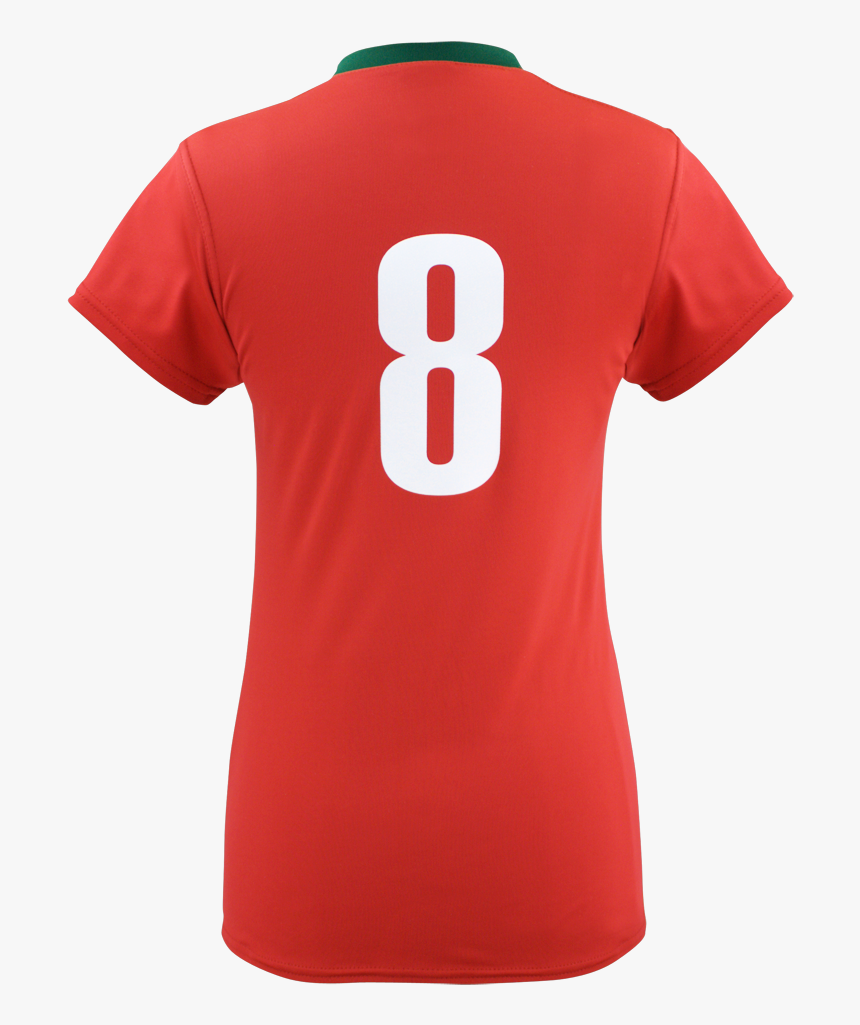 Woman Soccer Shirt Back , Png Download - T-shirt, Transparent Png, Free Download