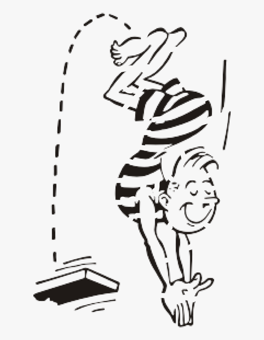 Diving Clipart Diving Board - Jumping Off Diving Board Clipart, HD Png Download, Free Download