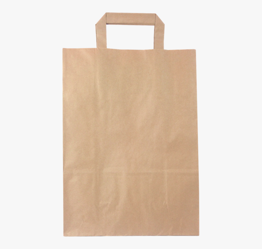 Brown Tape Handle Paper Bags - Brown Paper Bag Flat Tape Handles, HD Png Download, Free Download