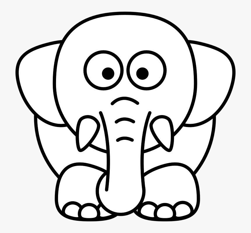 Elephant Clipart Black Background, HD Png Download, Free Download