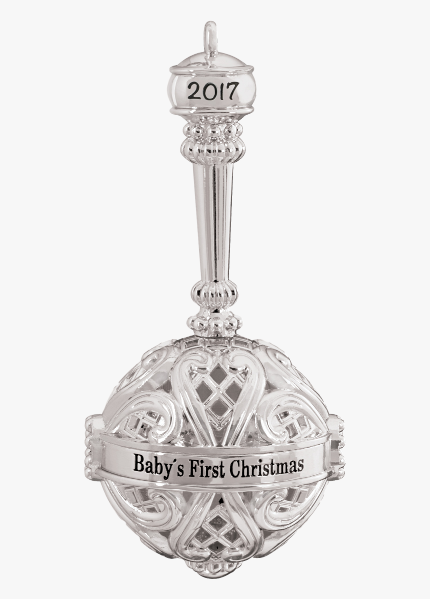 2017 Baby"s First Christmas, Silver Rattle - Locket, HD Png Download, Free Download