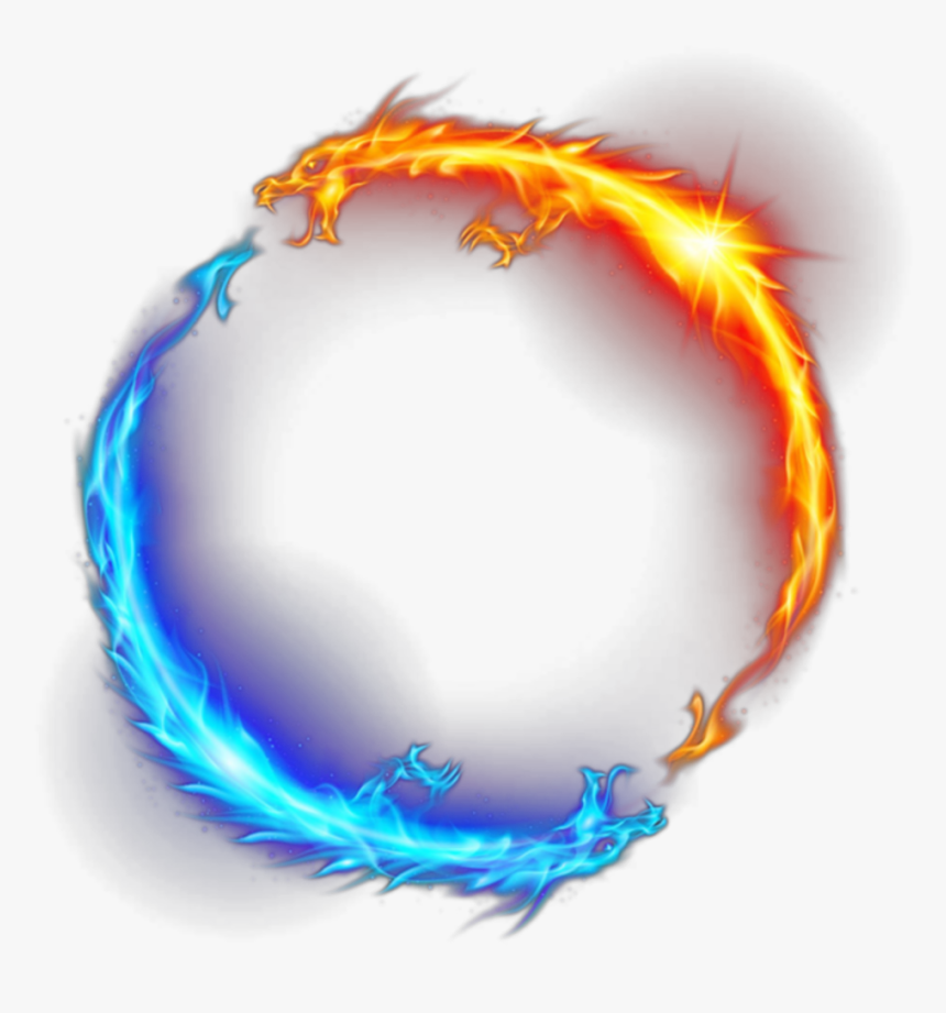 #ftestickers #fantasyart #dragons #fireandice #frame - Fire Thumbnail Effect Png, Transparent Png, Free Download