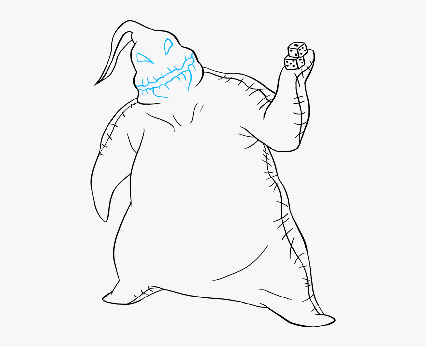 How To Draw Oogie Boogie From The Nightmare Before - Line Art, HD Png Download, Free Download