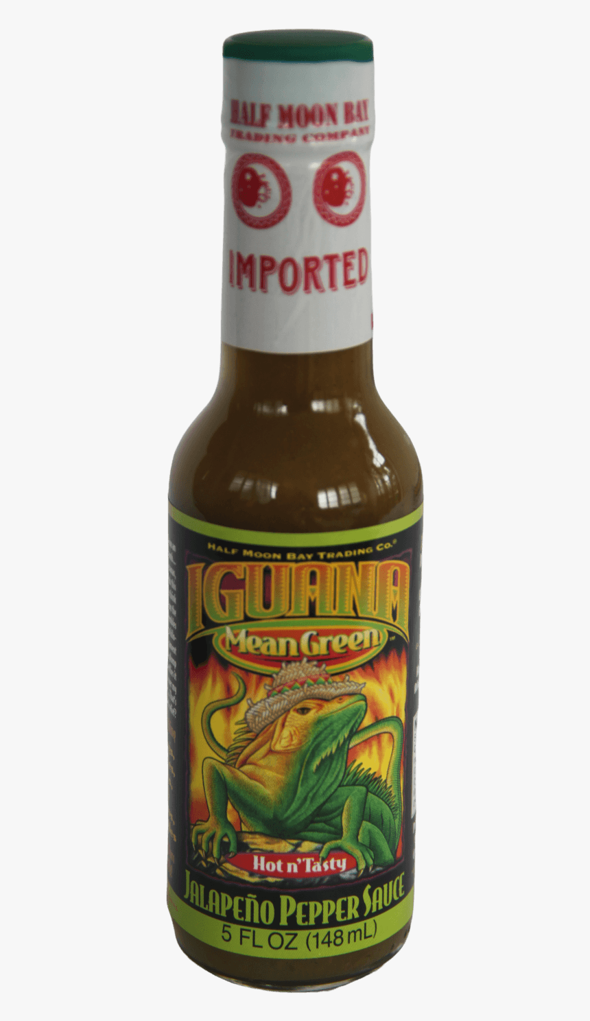 Iguana Mean Green Jalapeno Pepper Sauce 148ml - Beer Bottle, HD Png Download, Free Download