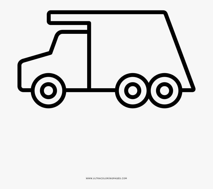 Garbage Truck Coloring Page - Toy Pickup Truck Coloring Page, HD Png Download, Free Download