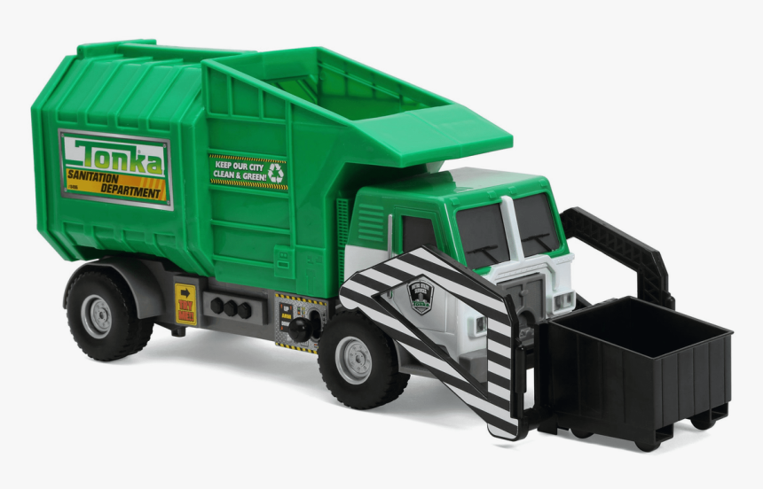 Tonka Mighty Motorized Garbage Truck, Fire Engine, - Tonka Garbage Truck With Action Figure, HD Png Download, Free Download